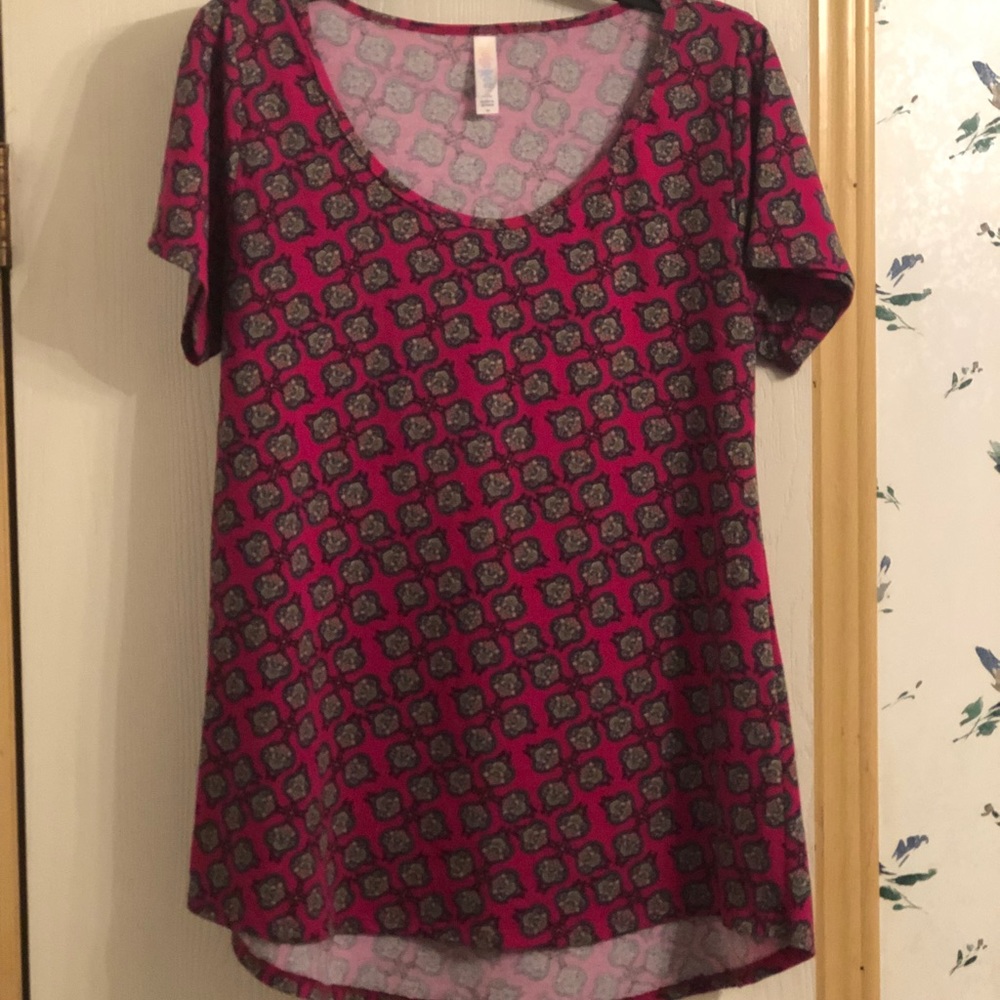 LuLaRoe pink oversized shirt